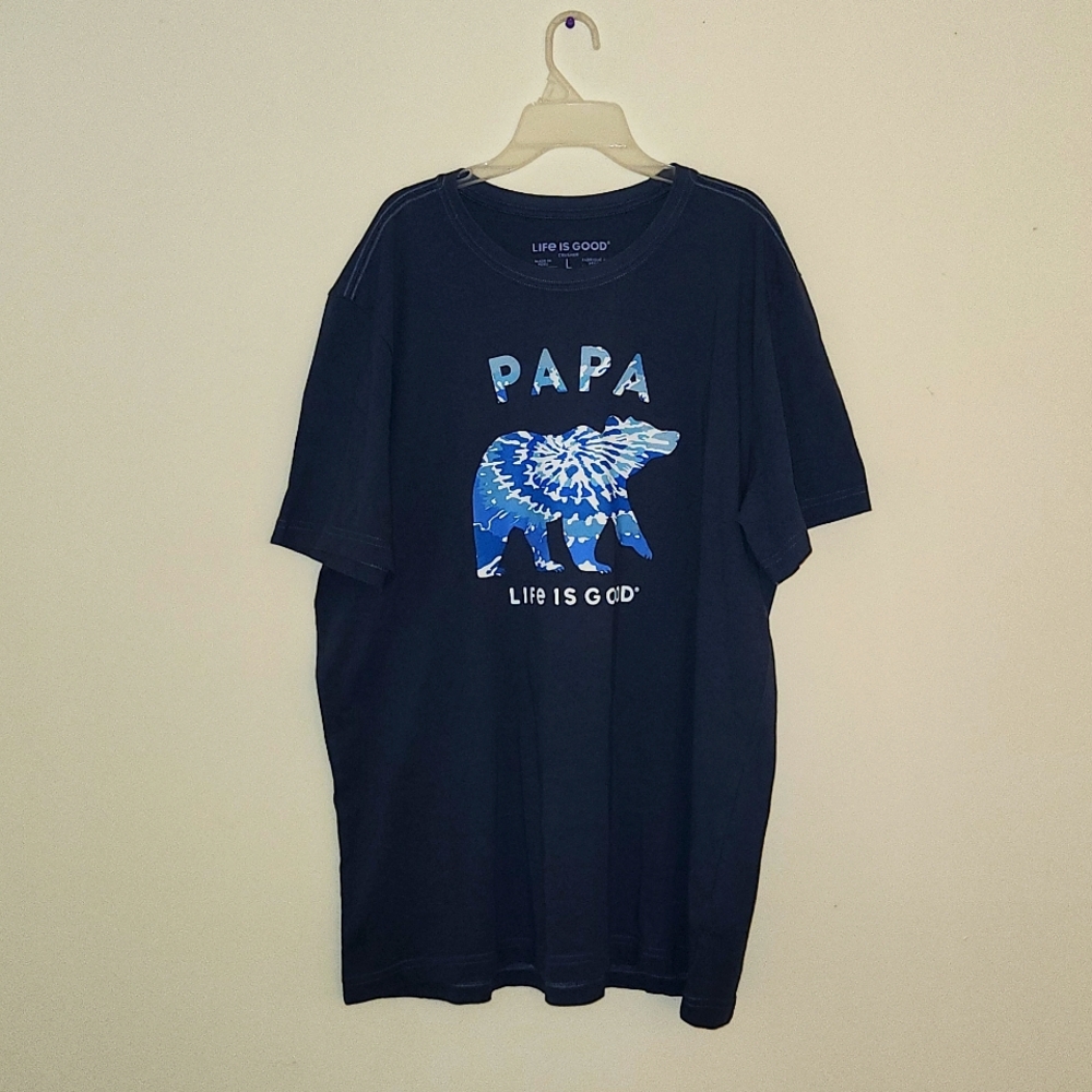 Pre loved Life is Good Papa Bear T Shirt Sz L